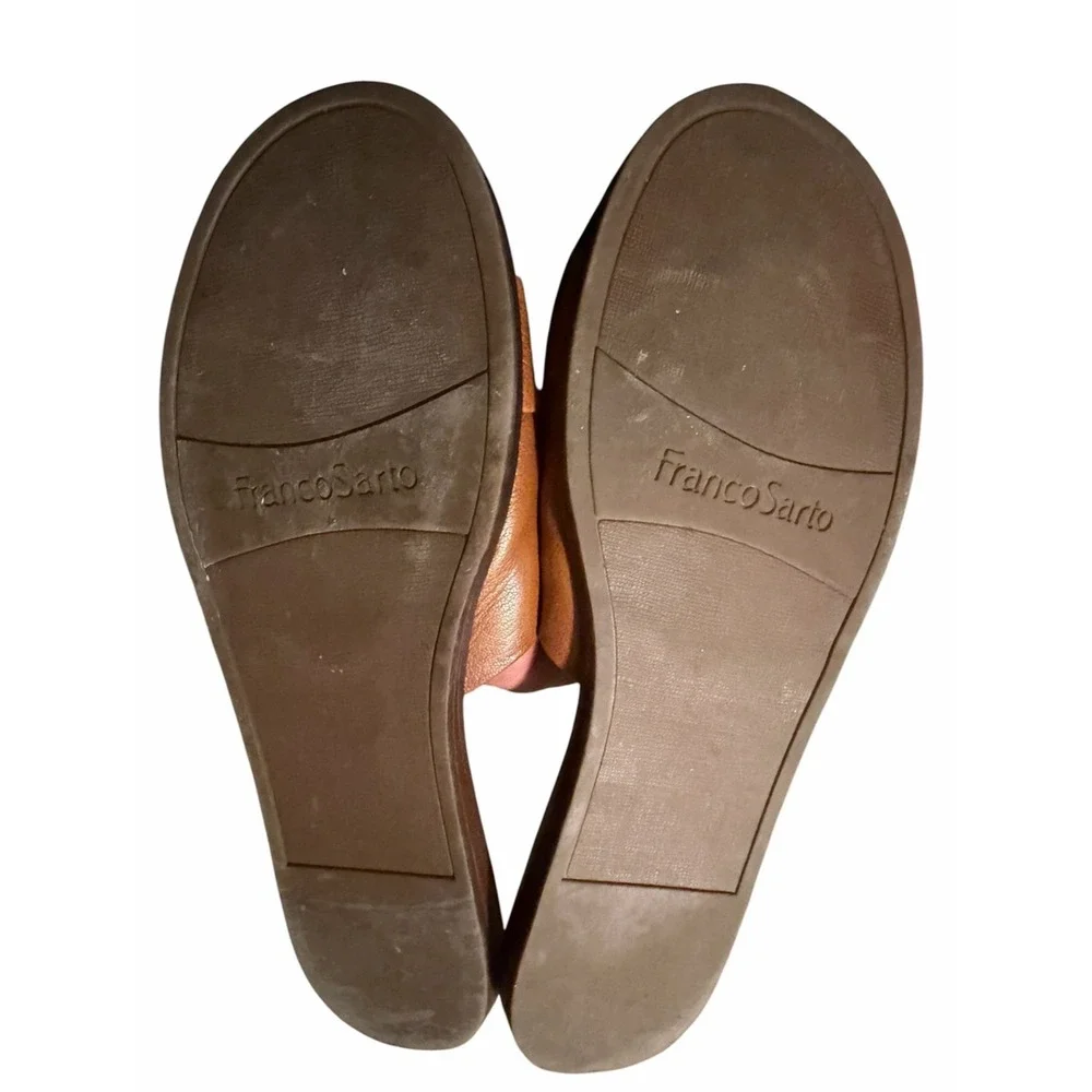 Franco Sarto Riviera Flat Sandals-Brown Size 5.5